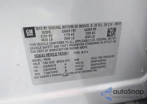 2018 GMC Terrain Slt z USA, uszkodzony, nr VIN 3GKALVEV2JL163061